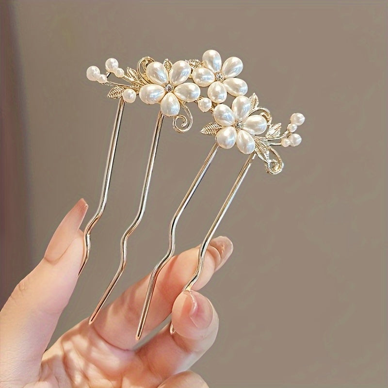 Hochzeitshaarnadel - Floral Pearls III