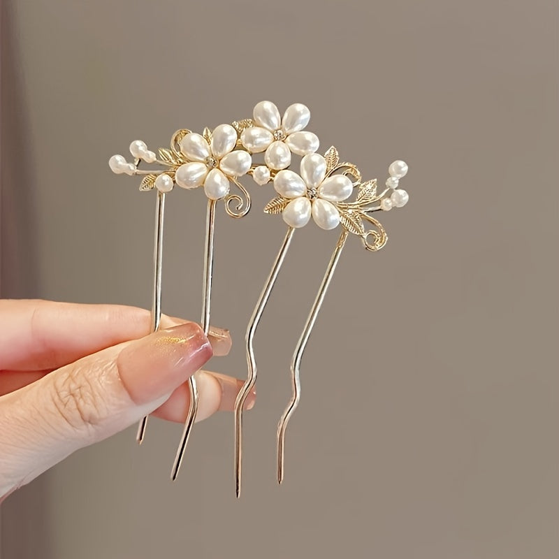 Hochzeitshaarnadel - Floral Pearls III