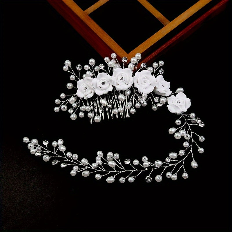 Hochzeitshaarnadel - Floral Pearls I