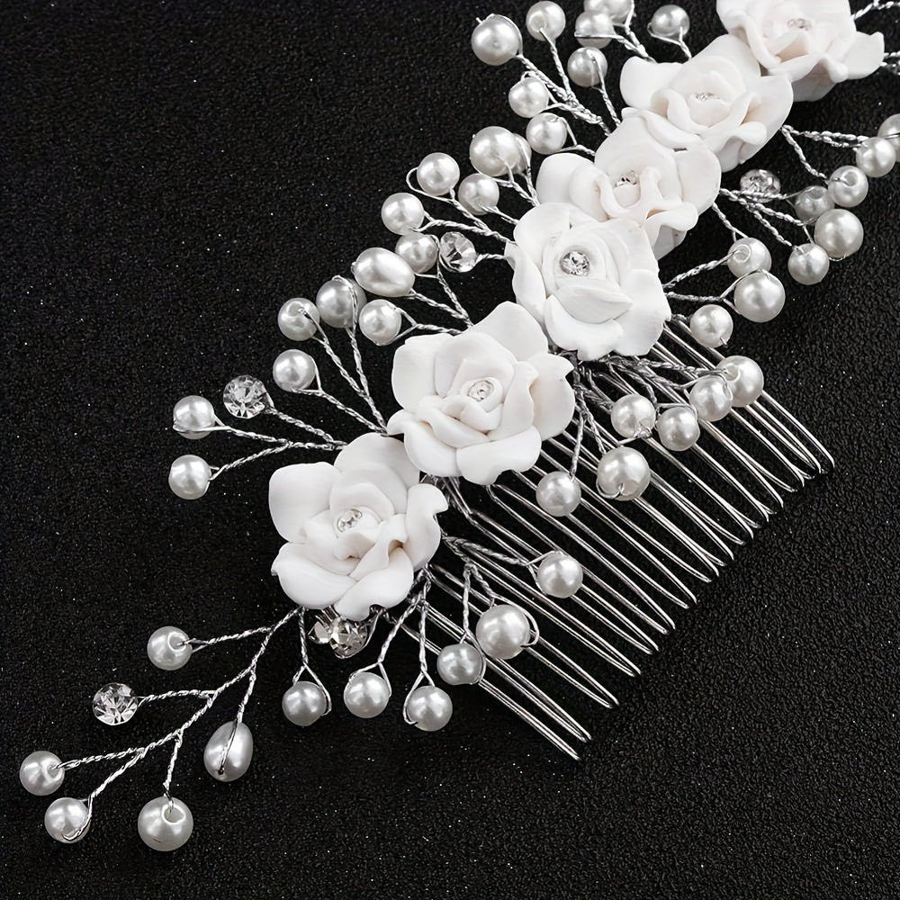 Hochzeitshaarnadel - Floral Pearls I