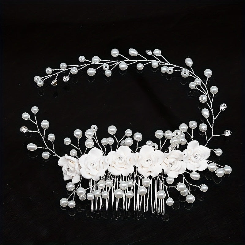 Hochzeitshaarnadel - Floral Pearls I