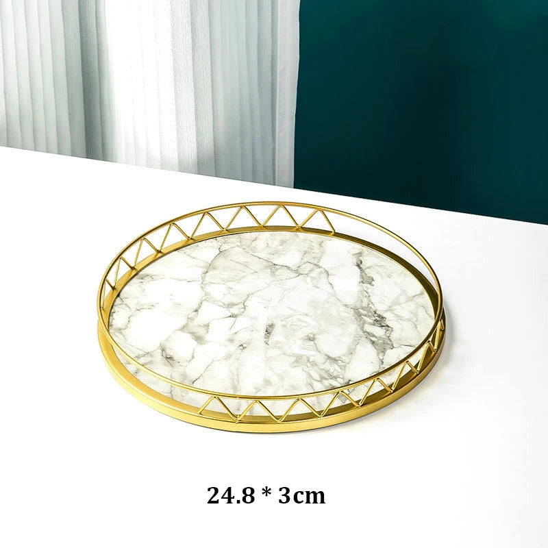 Zeremonietablett - Round Marble