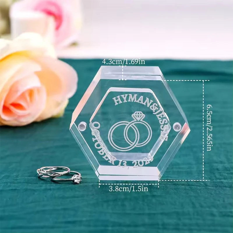 Personalisierte Ringbox - Crystal Forever