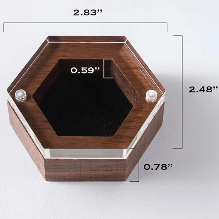 Personalisierte Ringbox - Crystal Woody