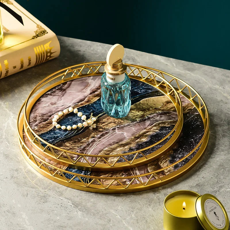 Zeremonietablett - Round Marble