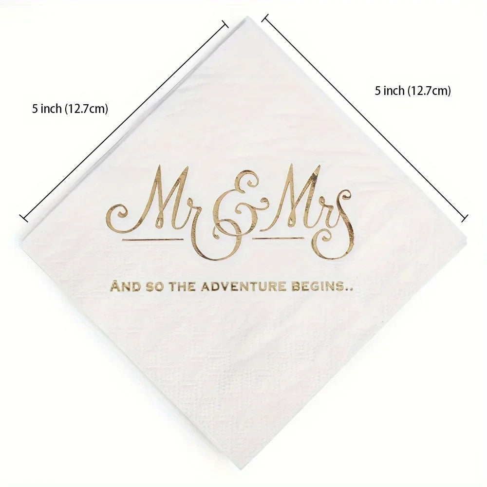 Servietten - Mr. Mrs.