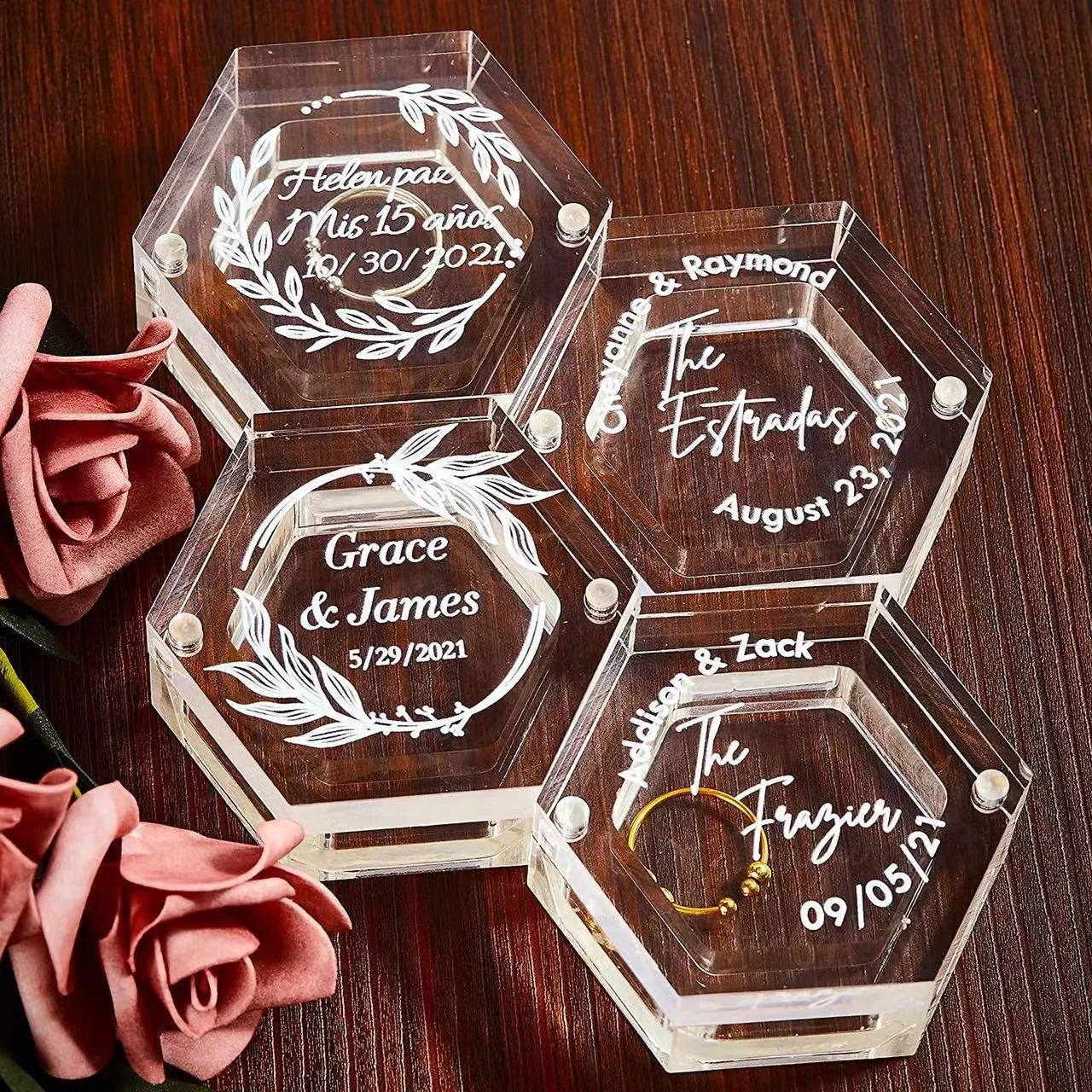 Personalisierte Ringbox - Crystal Forever V2
