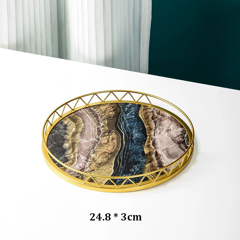 Zeremonietablett - Round Marble