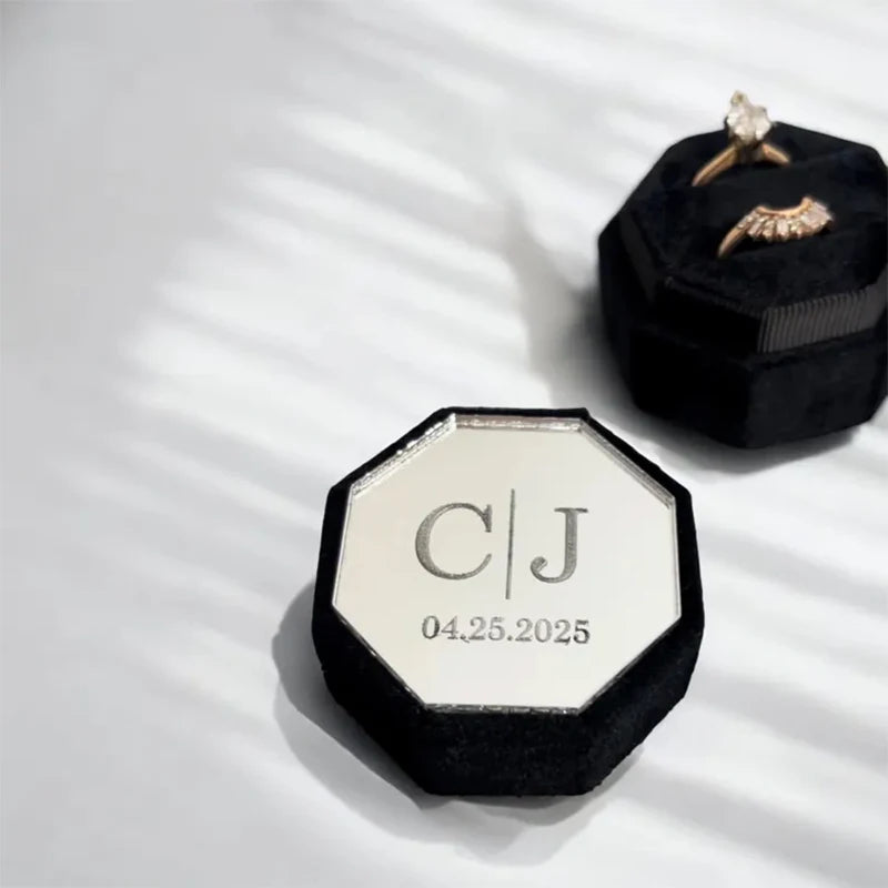 Personalisierte Ringbox - Velvet Promise