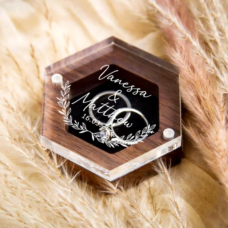 Personalisierte Ringbox - Crystal Woody