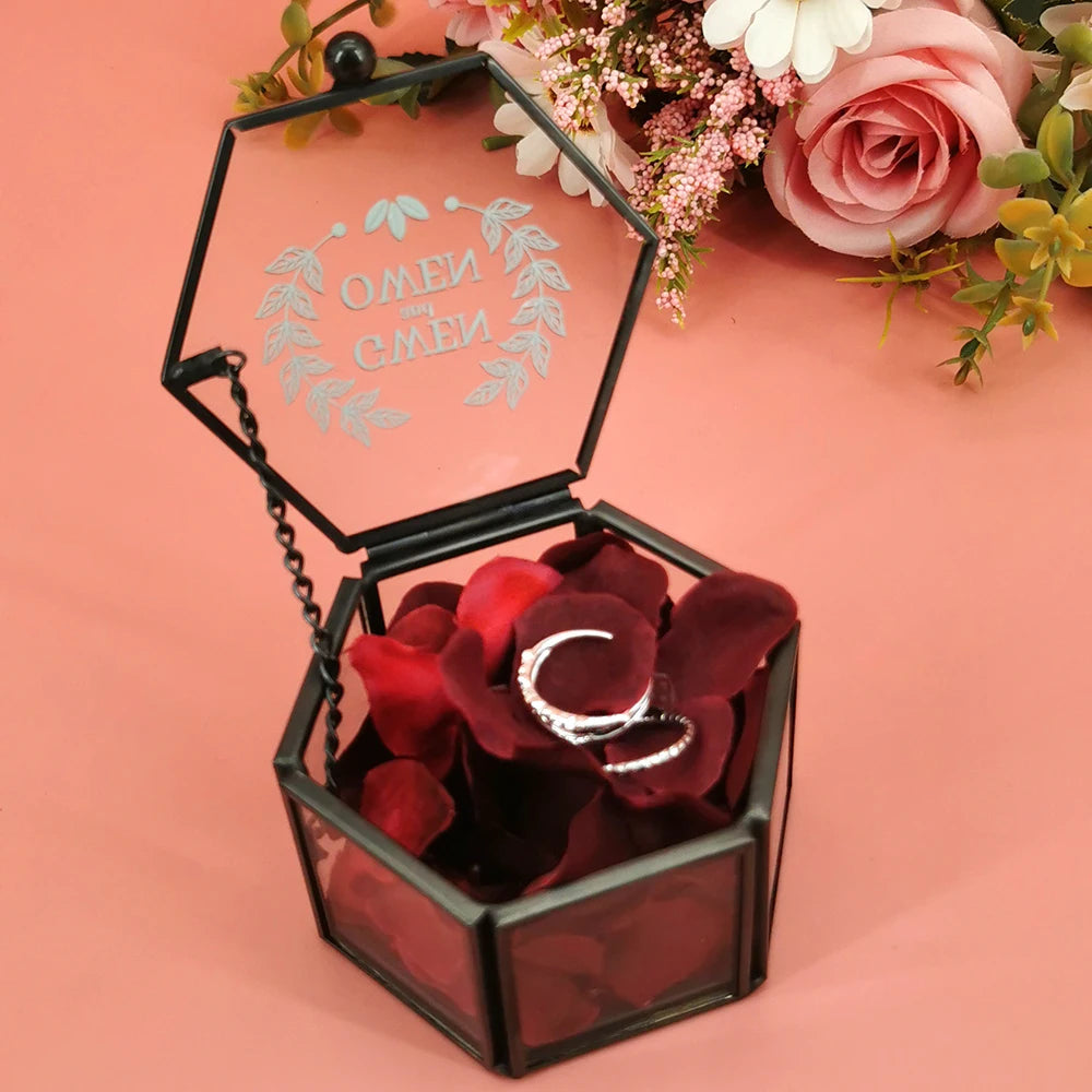 Personalisierte Ringbox - Timeless Embrace V2 Black