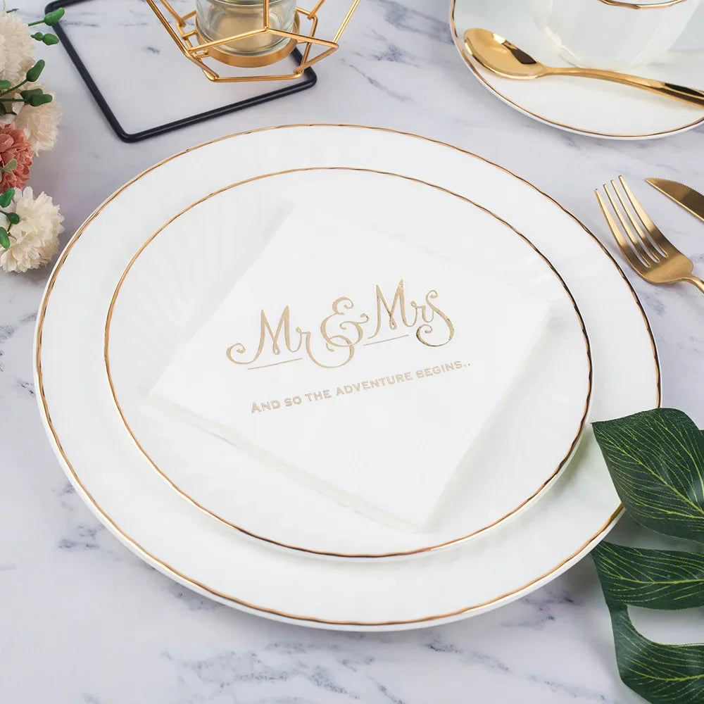 Servietten - Mr. Mrs.