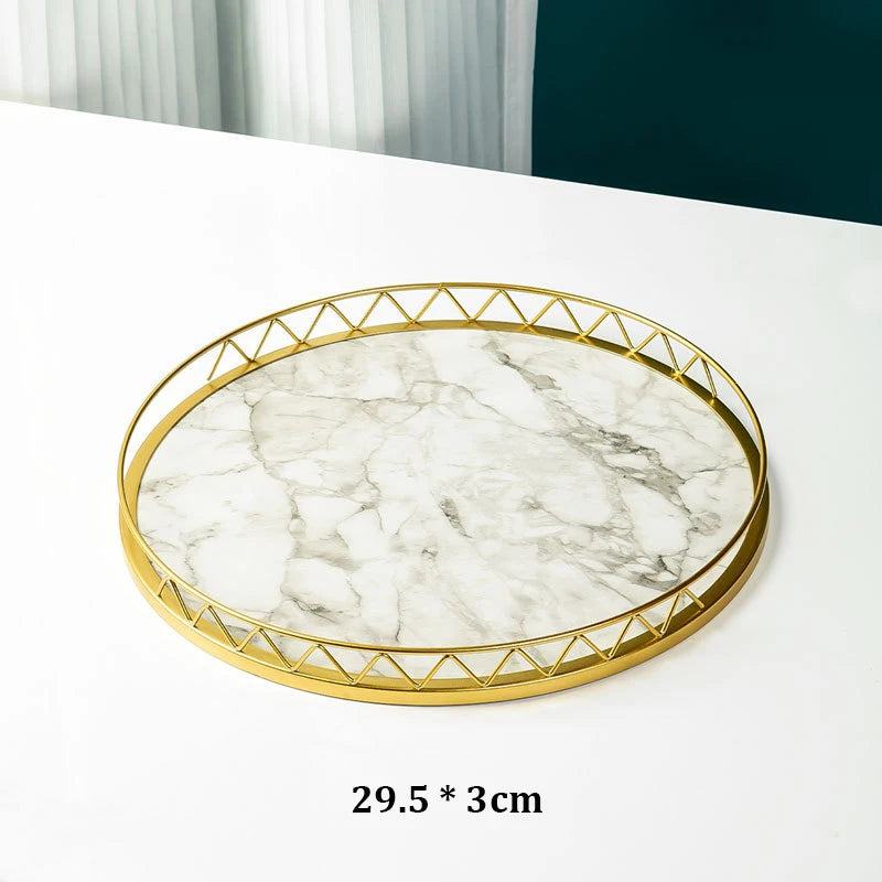 Zeremonietablett - Round Marble