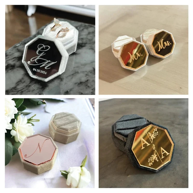 Personalisierte Ringbox - Velvet Promise