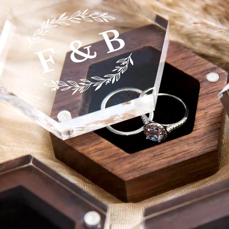 Personalisierte Ringbox - Crystal Woody