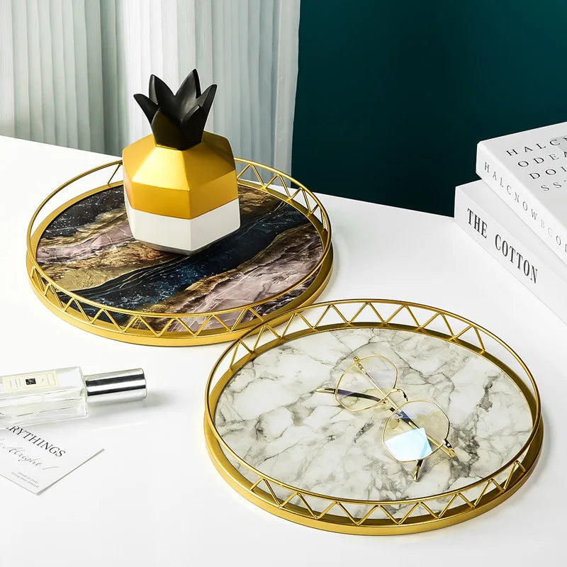Zeremonietablett - Round Marble