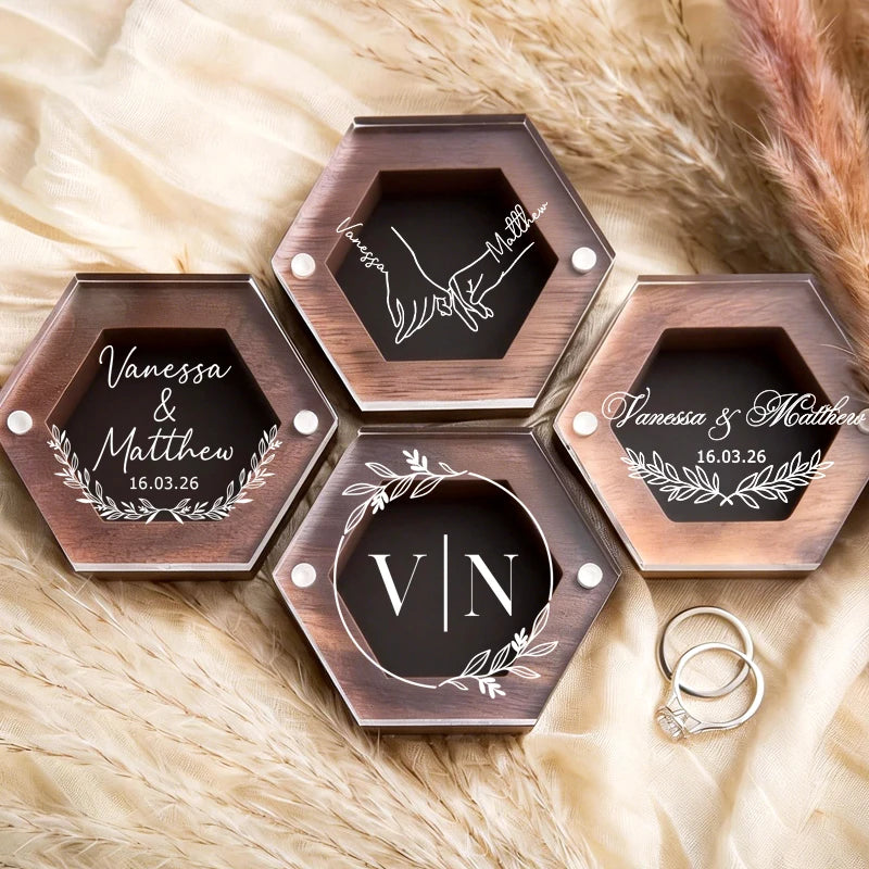 Personalisierte Ringbox - Crystal Woody