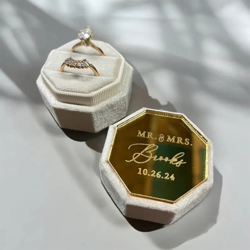 Personalisierte Ringbox - Velvet Promise